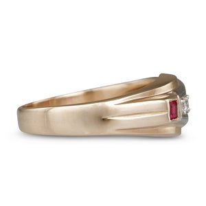 Retro Synthetic Ruby Ring