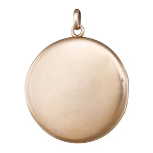 Round Gold Locket with Diamonds