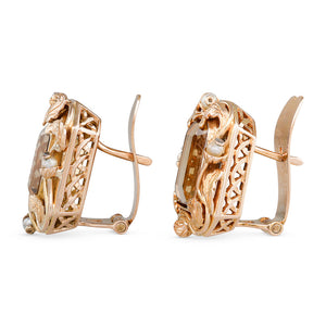 Antique Citrine Earrings