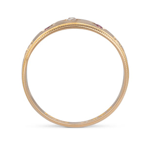 Ruby & Diamond Gypsy Set Ring