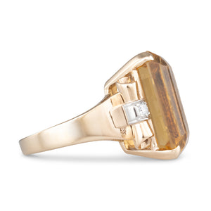 Retro Citrine Ring