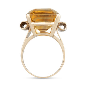 Retro Citrine Ring