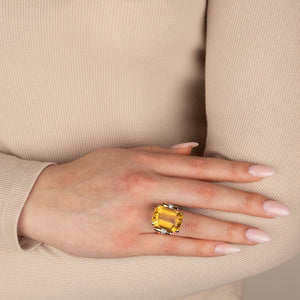 Retro Citrine Ring