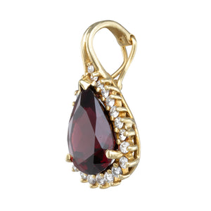 Pear Shaped Garnet Enhancer Pendant