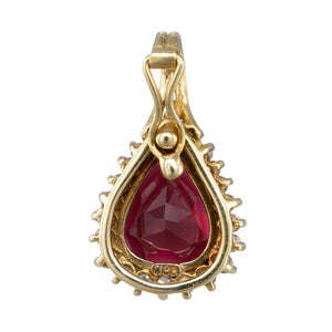 Pear Shaped Garnet Enhancer Pendant