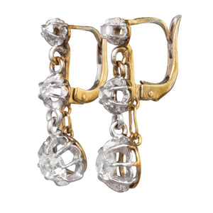 Old Cut Diamond Drop Earrings