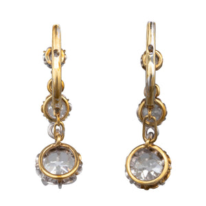 Old Cut Diamond Drop Earrings