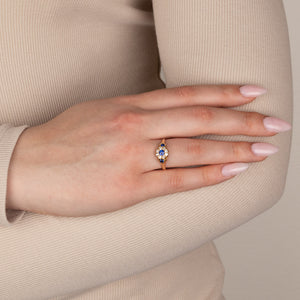 Antique Sapphire and Diamond Ring