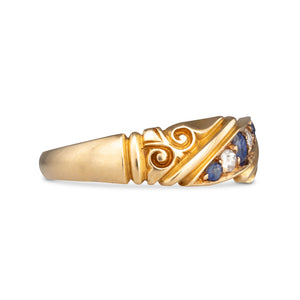 Antique Sapphire and Diamond Ring