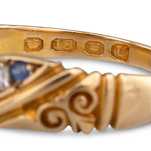 Antique Sapphire and Diamond Ring