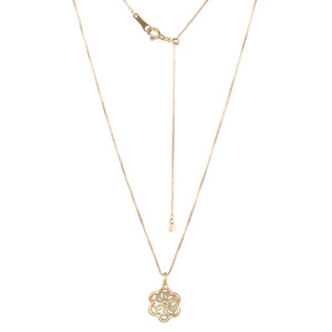 Diamond Flower Pendant