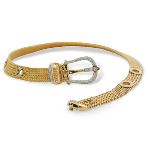 Mesh Buckle Bracelet with Diamonds