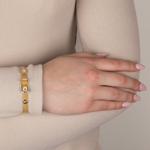 Mesh Buckle Bracelet with Diamonds