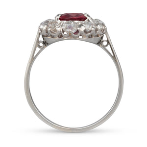 Antique 2.58ct Ruby & Diamond Ring