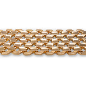 Wide Vintage Gold Bracelet