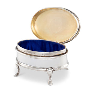 A Silver Oval Trinket Box
