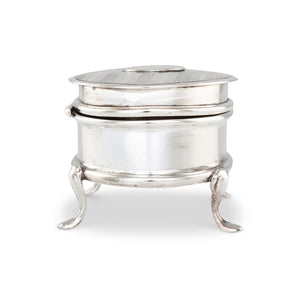 A Silver Oval Trinket Box