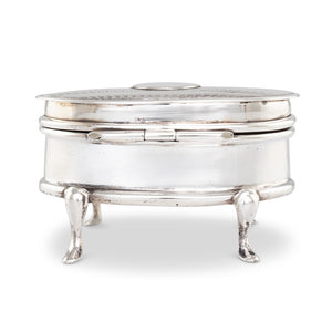 A Silver Oval Trinket Box