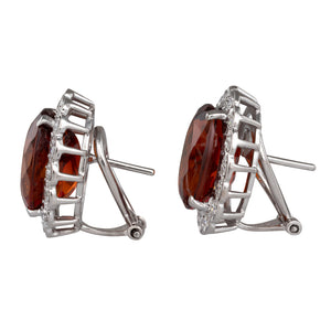 Diamond & Garnet Earrings