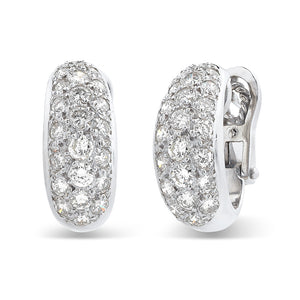 A Pair of French Diamond Hoops