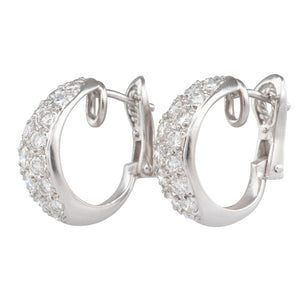 A Pair of French Diamond Hoops