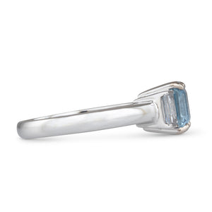 Aquamarine and Diamond Ring