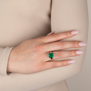 6.36ct Zambian Emerald Ring