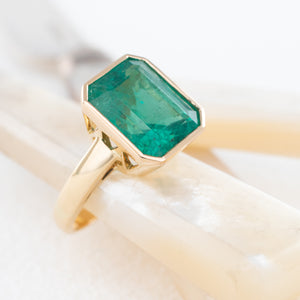 6.36ct Zambian Emerald Ring