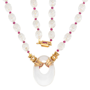 Rock Crystal Beaded Necklace