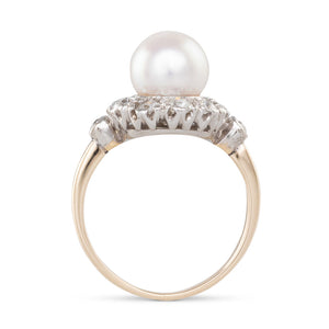 Antique Pearl and Diamond Ring