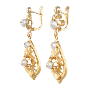 Antique Style Gold Earrings