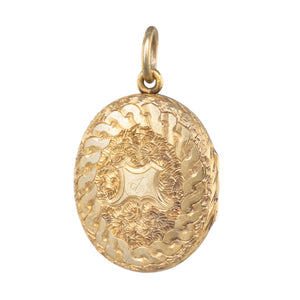 Mourning Locket with Enamel