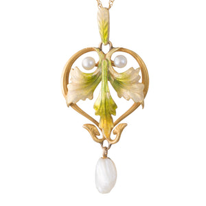 Art Nouveau Enamel Pendant