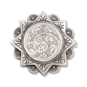 Victorian Silver Star Brooch