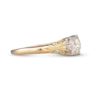 Victorian Diamond Half Hoop Ring