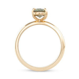 Pale Green Sapphire Solitare