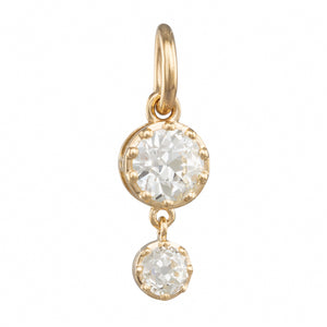 Old Cut Double Diamond Pendant