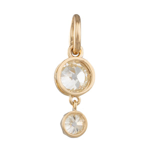 Old Cut Double Diamond Pendant