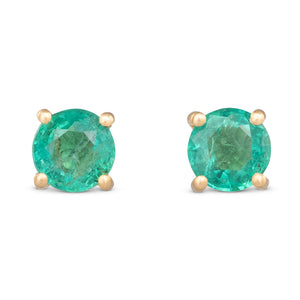 Pair Emerald Stud Earrings