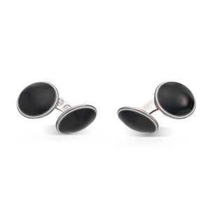 Silver Enamelled Cufflinks