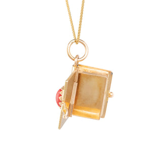 French Book Locket with Coral