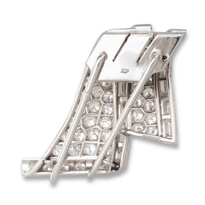 French Diamond Set Dress Clip