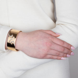 Cuff Bangle with Diamond Accents