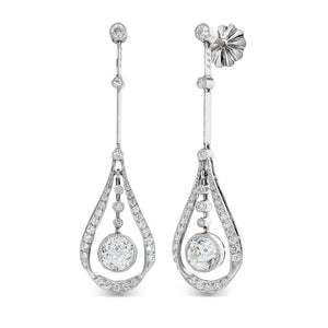 Art Deco Style Diamond Earrings