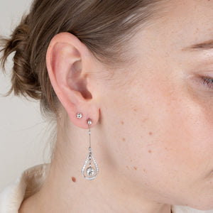 Art Deco Style Diamond Earrings