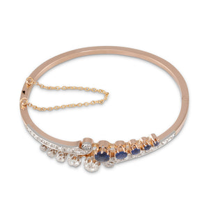 Diamond and Sapphire Antique Bangle