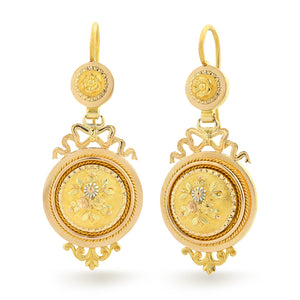 Multi Tone French Drop Earrings