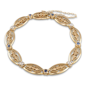French Sapphire & Diamond Bracelet
