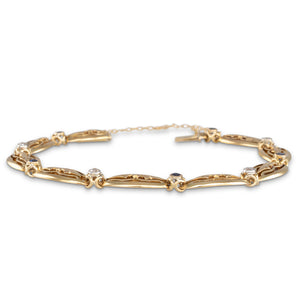 French Sapphire & Diamond Bracelet