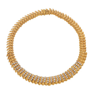 French Gold Collar with Diamonds